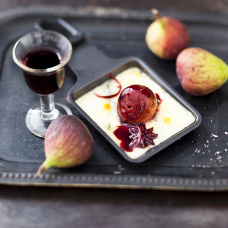 Morbier mit Portfeigen Morbier mit Portfeigen