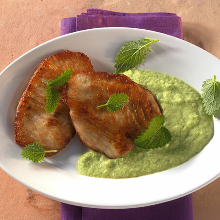 Putenschnitzel mit Zucchinisauce Putenschnitzel mit Zucchinisauce