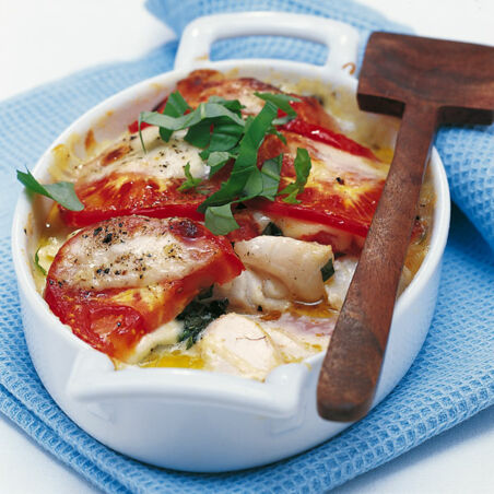 Fisch-Gratin mit Tomaten Fisch-Gratin mit Tomaten
