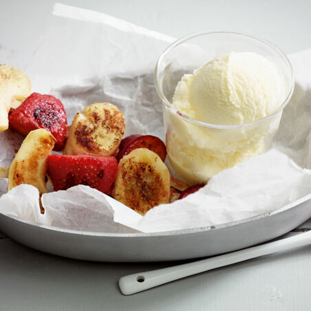 Gegrillte Obstspieße Gegrillte Obstspieße