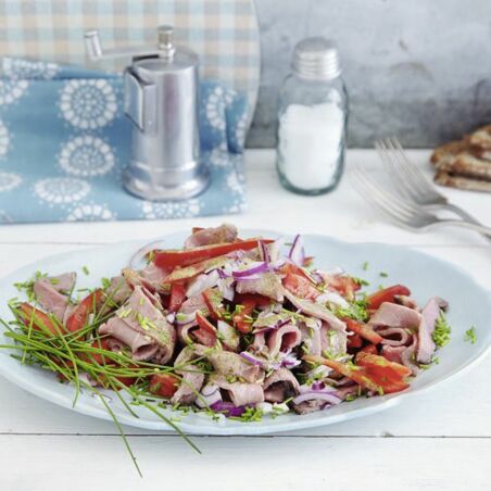 Roastbeefsalat mit Kürbiskernöl Roastbeefsalat mit Kürbiskernöl