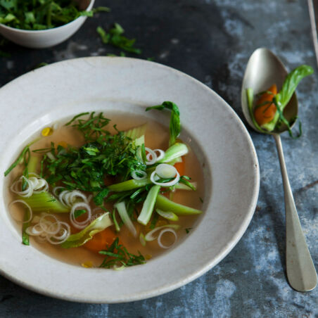 Selleriebrühe mit Pak Choi Selleriebrühe mit Pak Choi