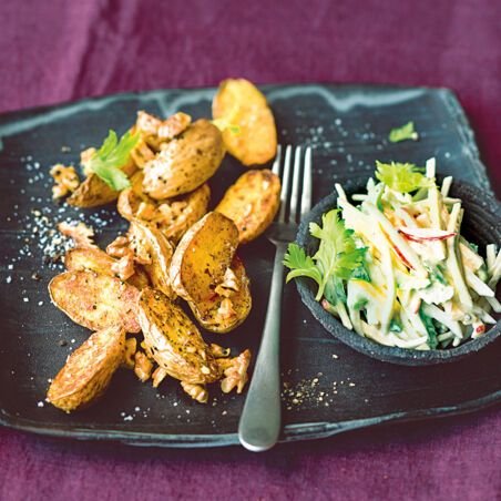 Walnusskartoffeln mit Selleriesalat Walnusskartoffeln mit Selleriesalat