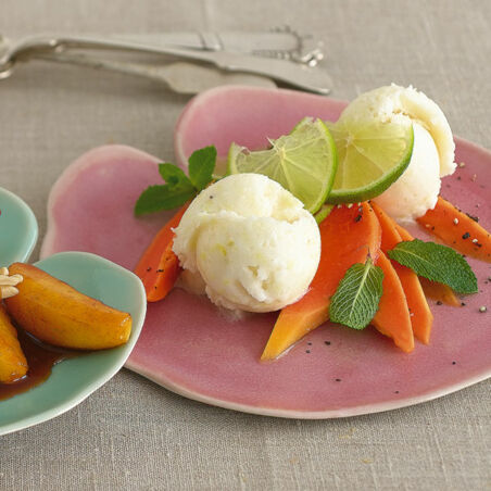 Limetten-Kokos-Sorbet Limetten-Kokos-Sorbet