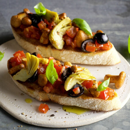 Pfifferling-Bruschetta Pfifferling-Bruschetta