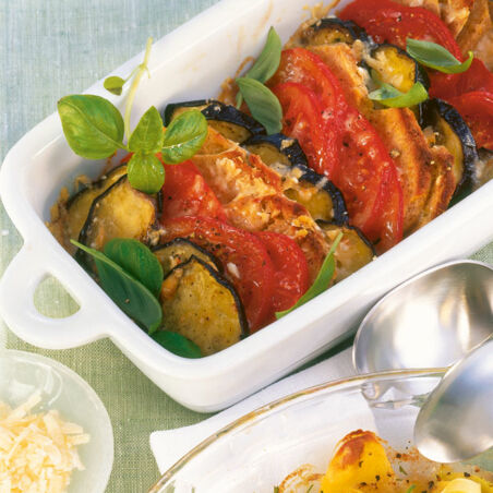 Überbackene Aubergine