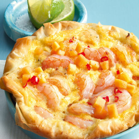 Karibische Garnelen-Tarte Karibische Garnelen-Tarte