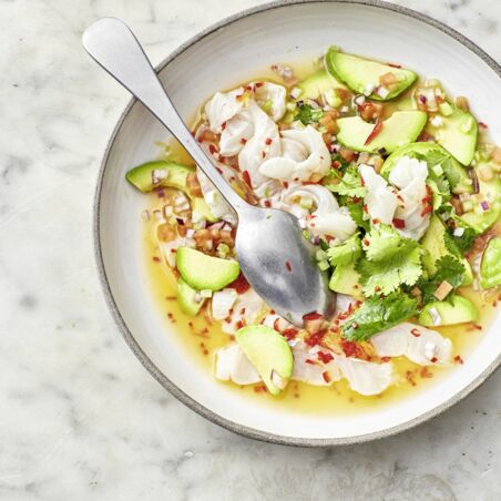 Kabeljau-Ceviche mit Avocado Kabeljau-Ceviche mit Avocado