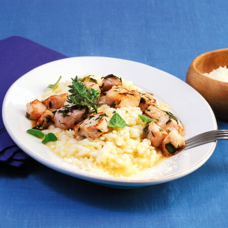 Risotto mit Kräuter-Kaninchen Risotto mit Kräuter-Kaninchen