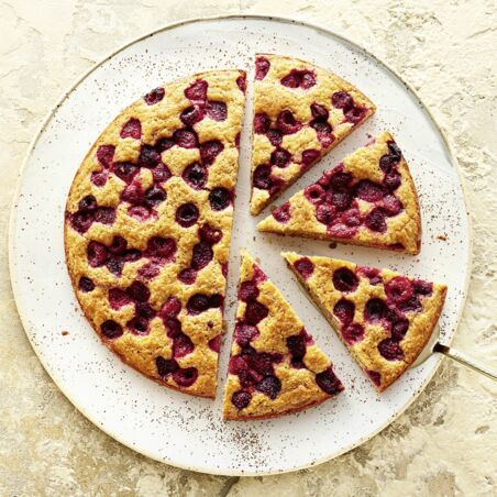 Himbeerkuchen mit Mandeln Himbeerkuchen mit Mandeln