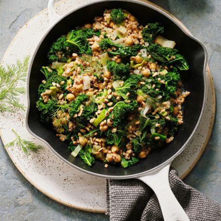 Dinkelpfanne mit Grünkohl Dinkelpfanne mit Grünkohl