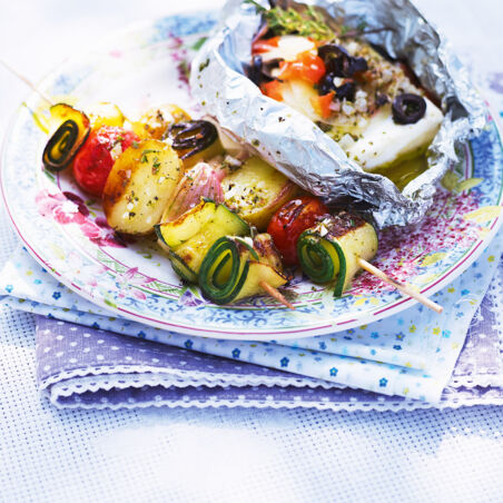 Bunte Gemüse-Kartoffel-Spieße Bunte Gemüse-Kartoffel-Spieße