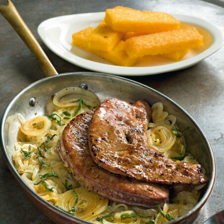 Kalbsleber mit Zwiebeln Kalbsleber mit Zwiebeln