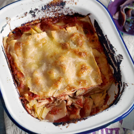 Tomaten-Lasagne mit Sardellen Tomaten-Lasagne mit Sardellen