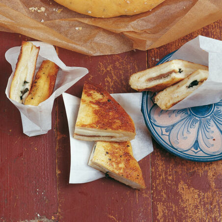 Ausgebackene Mozzarella-Brote Ausgebackene Mozzarella-Brote