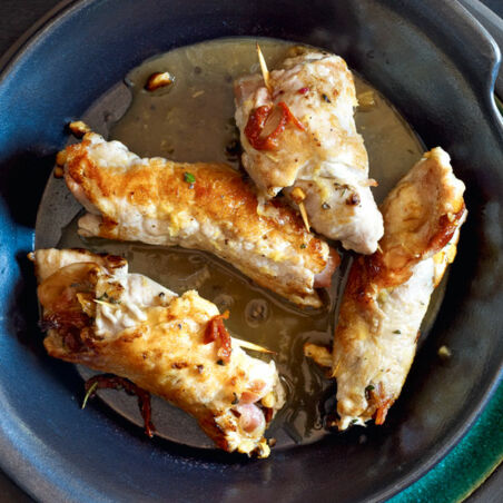 Involtini mit Kräuter-Nuss-Füllung Involtini mit Kräuter-Nuss-Füllung