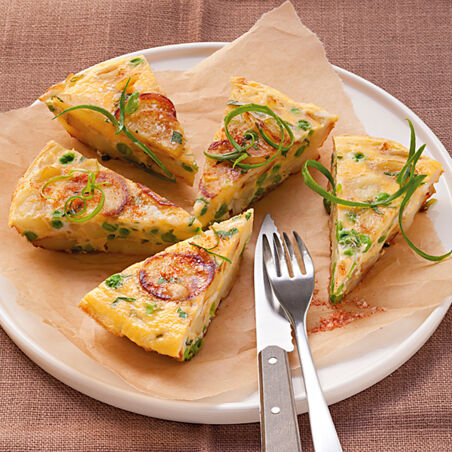 Kartoffel-Tortilla mit Erbsen Kartoffel-Tortilla mit Erbsen