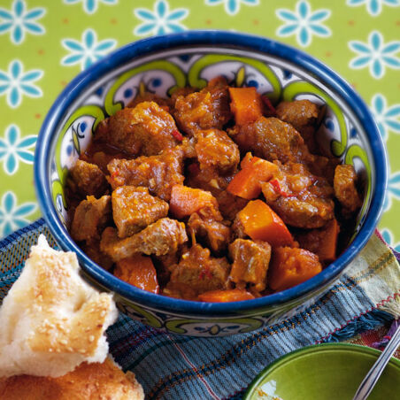 Kalbfleisch-Kürbis-Ragout