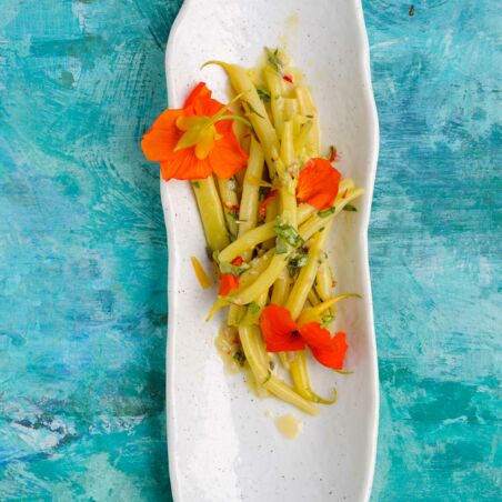 Wachsbohnen-Kresse-Salat Wachsbohnen-Kresse-Salat