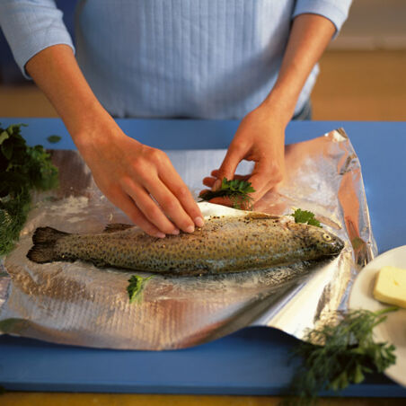 Fisch in Folie Fisch in Folie