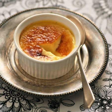 Crème brûlée mit Passionsfrucht Crème brûlée mit Passionsfrucht