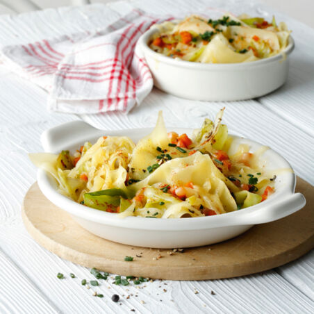 Gratinierte Krautfleckerl Gratinierte Krautfleckerl