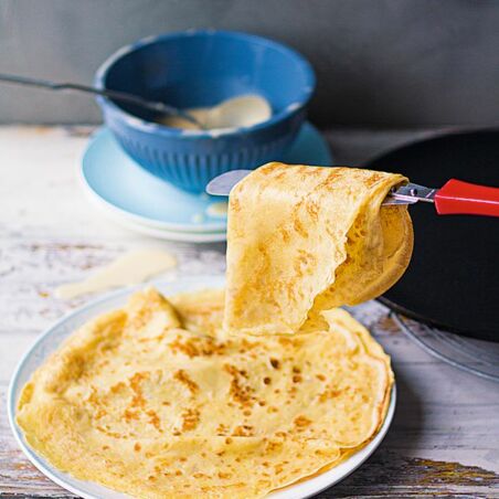 Crespelle mit Himbeeren Crespelle mit Himbeeren