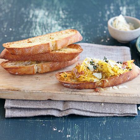 Spaghettikürbis-Bruschetta Spaghettikürbis-Bruschetta