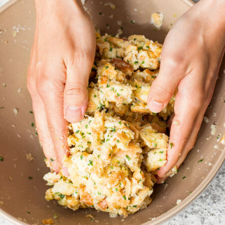 Semmelknödel mit Pilzrahm Semmelknödel mit Pilzrahm