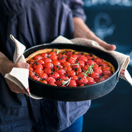 Tarte aux tomates cerises - Kirschtomatentarte