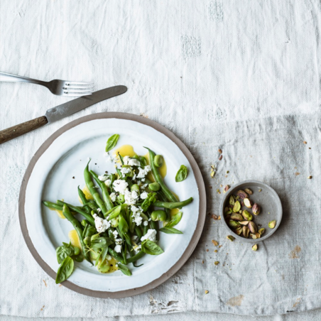 Bohnensalat mit Feta und Basilikum Bohnensalat mit Feta und Basilikum