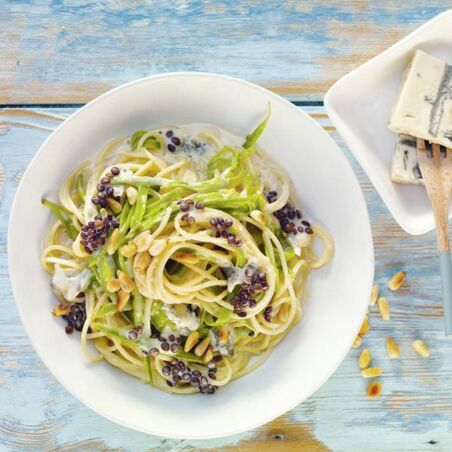Spaghettini mit Linsen und Gorgonzola Spaghettini mit Linsen und Gorgonzola