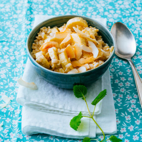 Naturreis-Porridge mit Banane Naturreis-Porridge mit Banane