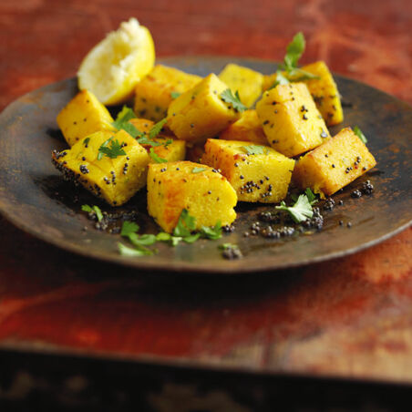 Gebratene Kichererbsenwürfel Gebratene Kichererbsenwürfel