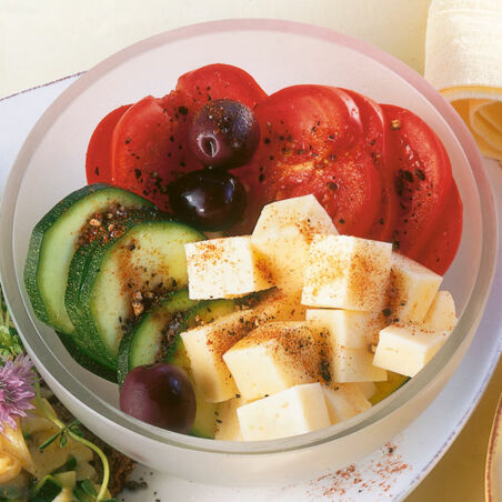 Käse-Gemüse-Snack Käse-Gemüse-Snack