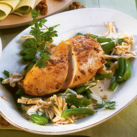 Hähnchenfilet auf Champignons Hähnchenfilet auf Champignons