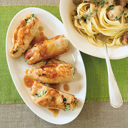 Gefüllte Putenröllchen Gefüllte Putenröllchen