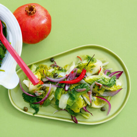 Geschmorter Endiviensalat mit Chili Geschmorter Endiviensalat mit Chili