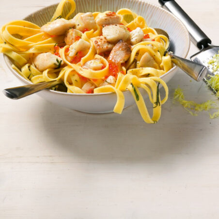 Zitronenpasta mit Tilapia Zitronenpasta mit Tilapia