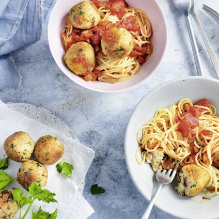 Spaghettini mit Thunfischbällchen Spaghettini mit Thunfischbällchen
