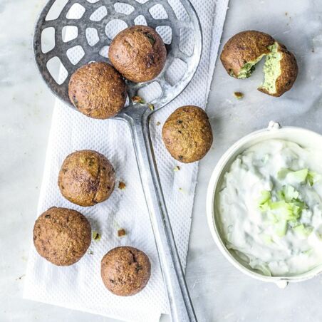 Erbsen-Minz-Falafel Erbsen-Minz-Falafel