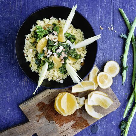 Winterliche Grünkohl-Hirse-Bowl Winterliche Grünkohl-Hirse-Bowl