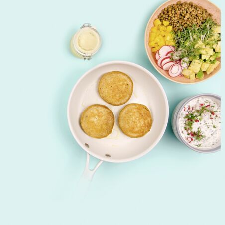 Leckere Linsenlust mit Pfannkuchen Leckere Linsenlust mit Pfannkuchen