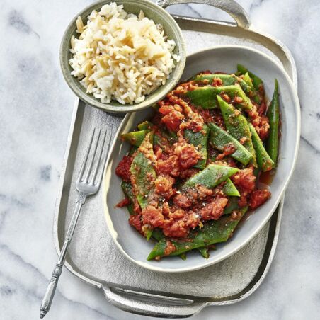 Pilaw mit
Bohnengemüse Pilaw mit
Bohnengemüse