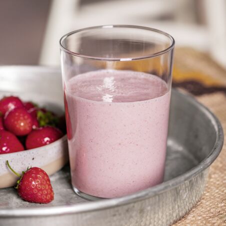 Erdbeer-Mandel-Proteinshake Erdbeer-Mandel-Proteinshake