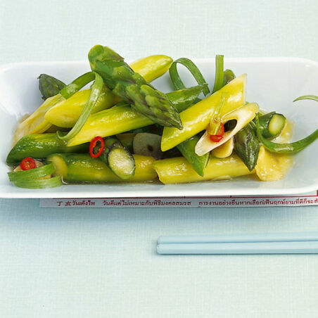 Grüner Spargel aus dem Wok Grüner Spargel aus dem Wok