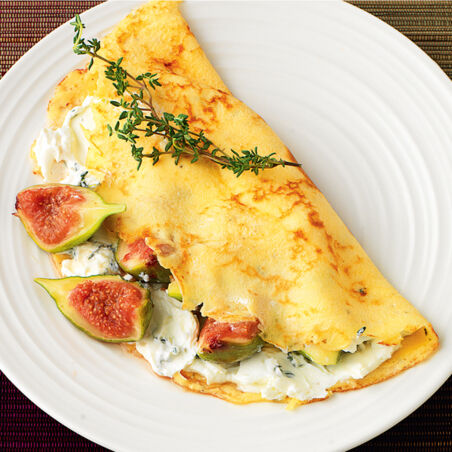 Crêpes mit Ziegenkäse Crêpes mit Ziegenkäse