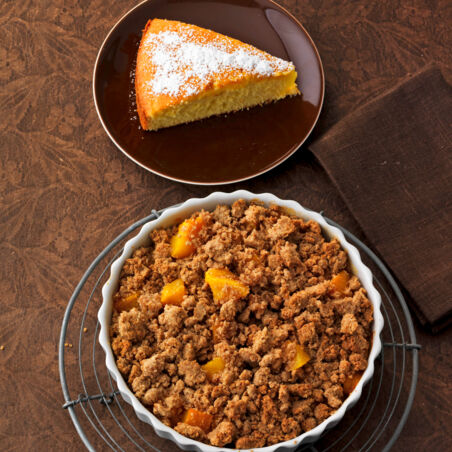 Nektarinen-Crumble Nektarinen-Crumble