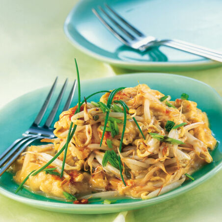 Rühreier mit Sojabohnensprossen Rühreier mit Sojabohnensprossen