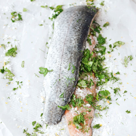 Gebeizte Lachsforelle Gebeizte Lachsforelle